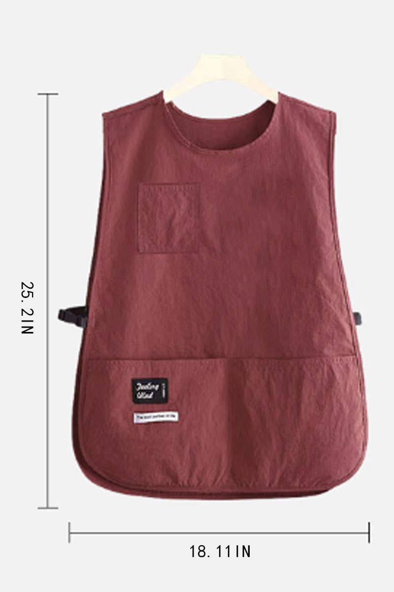 CWMM8272_FASHION VEST STYLE WATERPROOF AND OIL-PROOF APRON