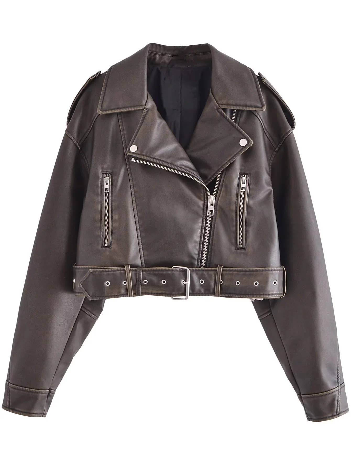 Fashion street-style motorcycle leather jacket