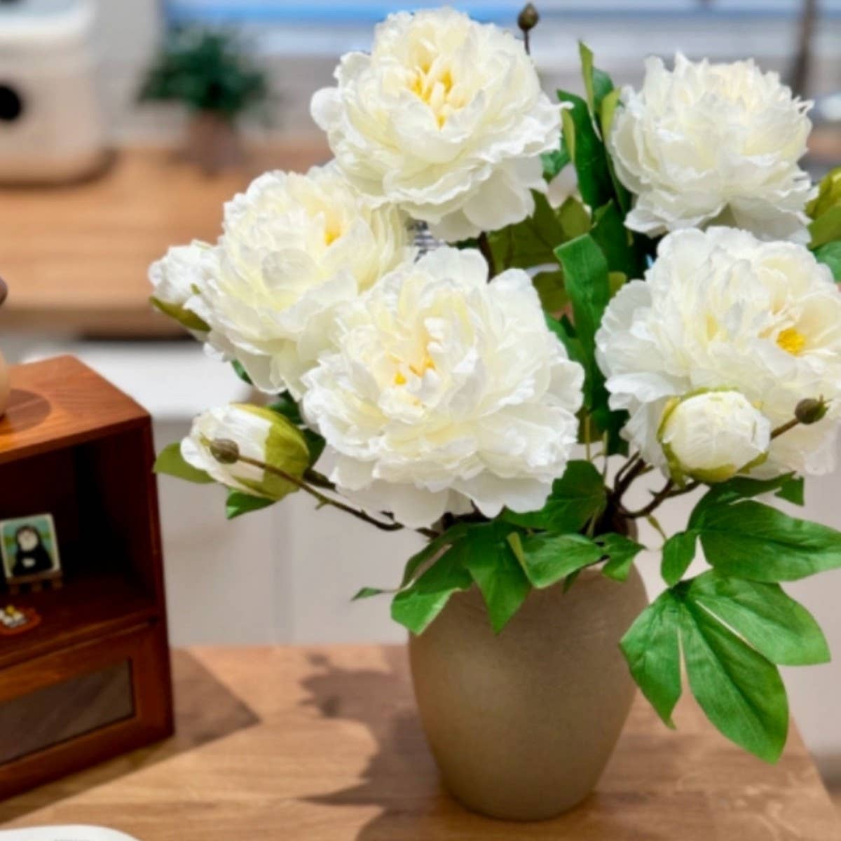 Long Stem Double Peony Artificial Flower Decor