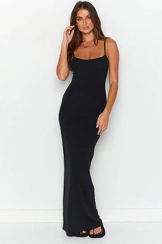 CWDMD4899_SOLID COLOR CASUAL SUSPENDER DRESS