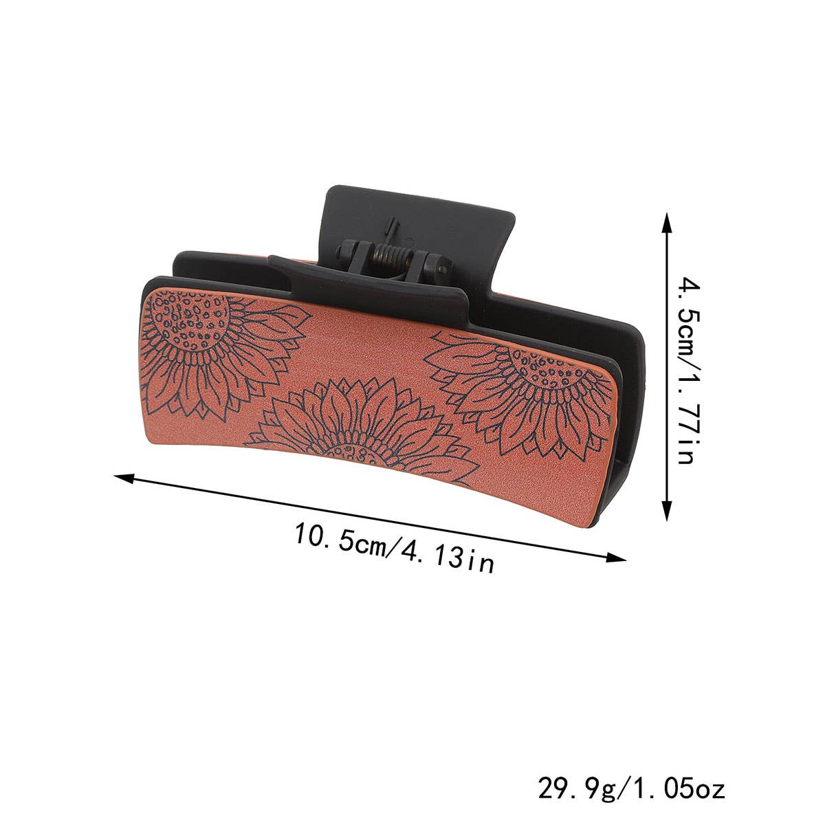 SUNFLOWER RETRO LETTERS WESTERN HAIR CLAW CLIPS