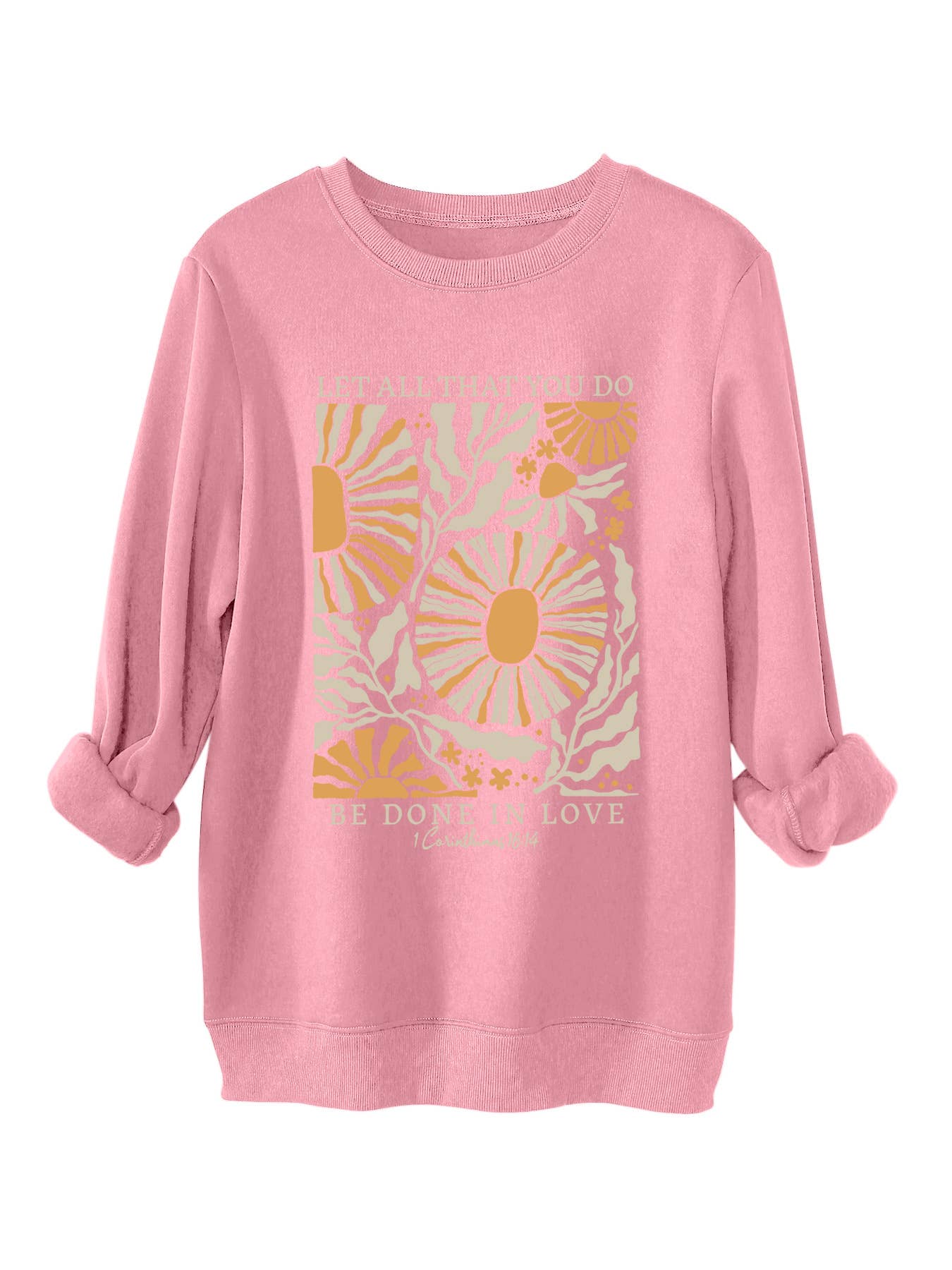 Fashion printed loose round-neck pullover hoodie