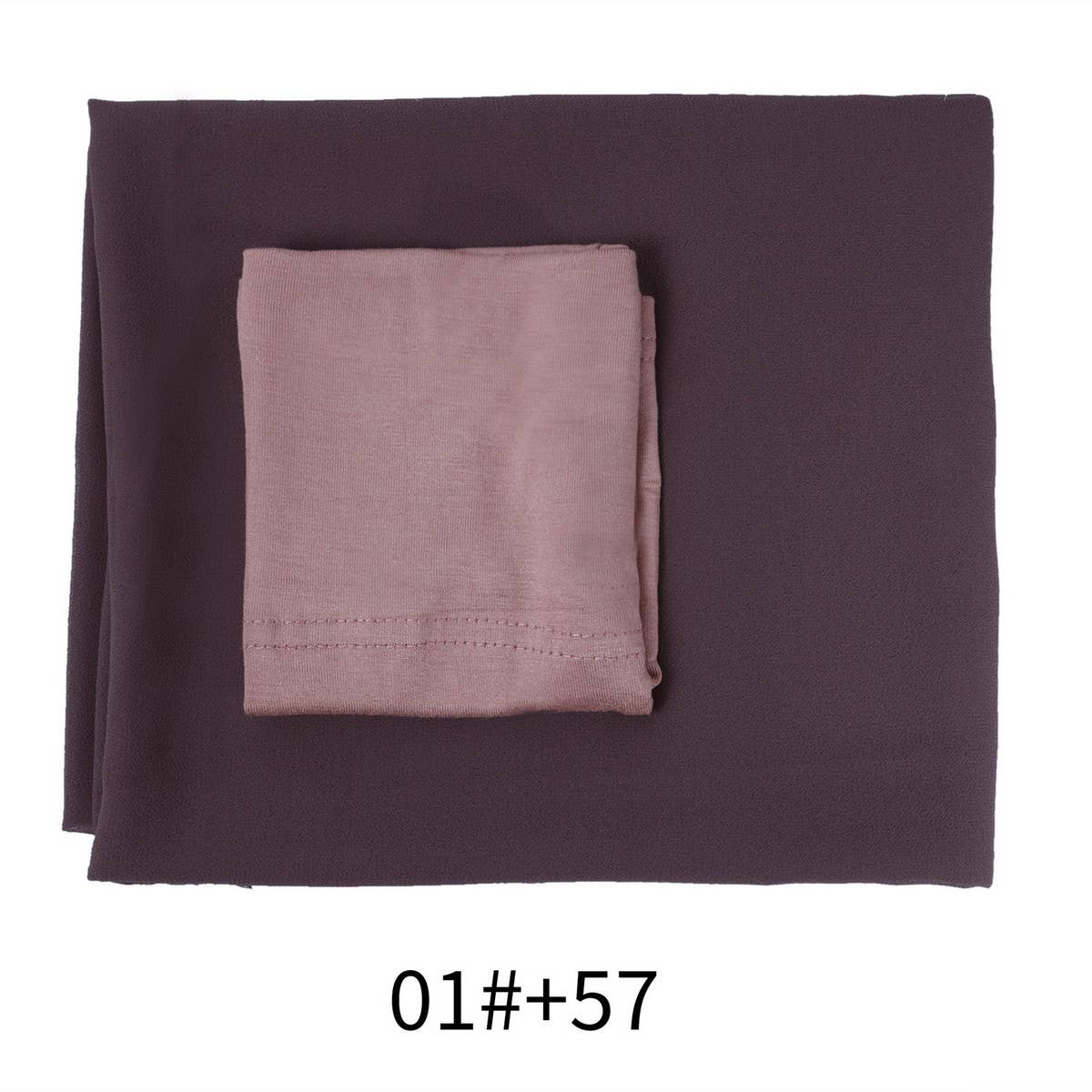 TWO-PIECE CHIFFON SHAWL AND HEADSCARF