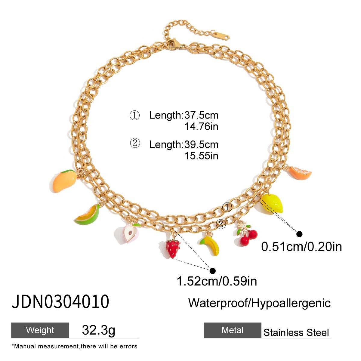 Luxury 18K Gold Grape Drop Pendant Bracelet
