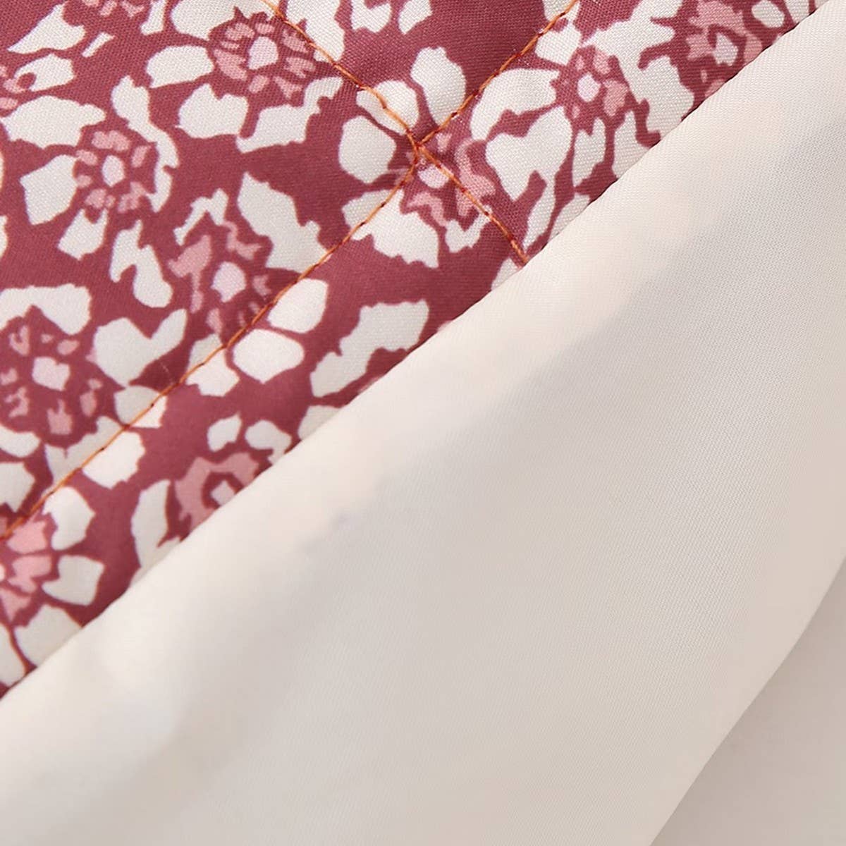 REVERSIBLE FLORAL LOOSE WARM QUILTED JACKETS