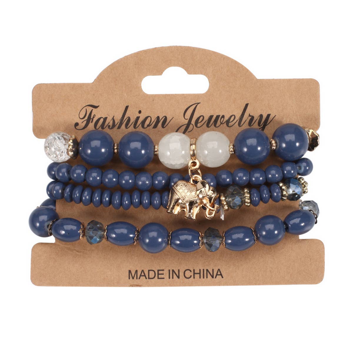 BOHEMIAN ELEPHANT CHARM BEADED BRACELET_CWAJE2210