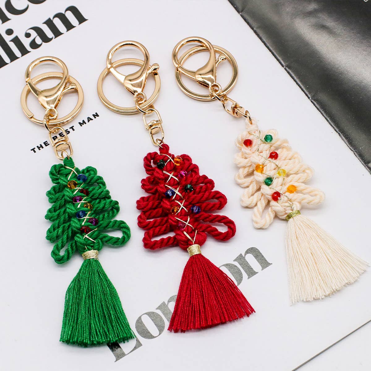 CHRISTMAS HANDMADE TASSEL BRAIDED KEY