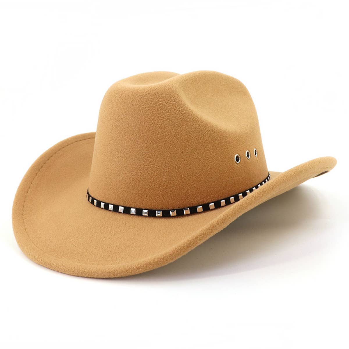 Western Cowboy Felt Hat Wide Brim Ethnic Jazz Hat_CWAH0679