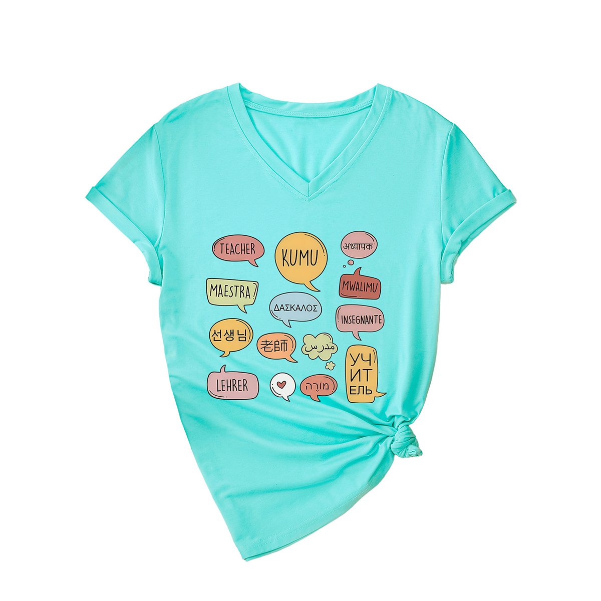 Women??¢s Teaching Tee ??V Neck Teacher Shirt_CWTTSL0478