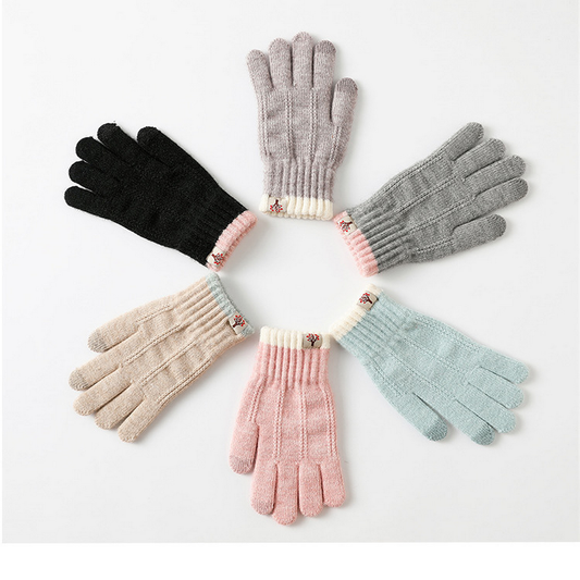 Women??¢s Winter Knit Gloves Touchscreen Full Finger_CWAG0523