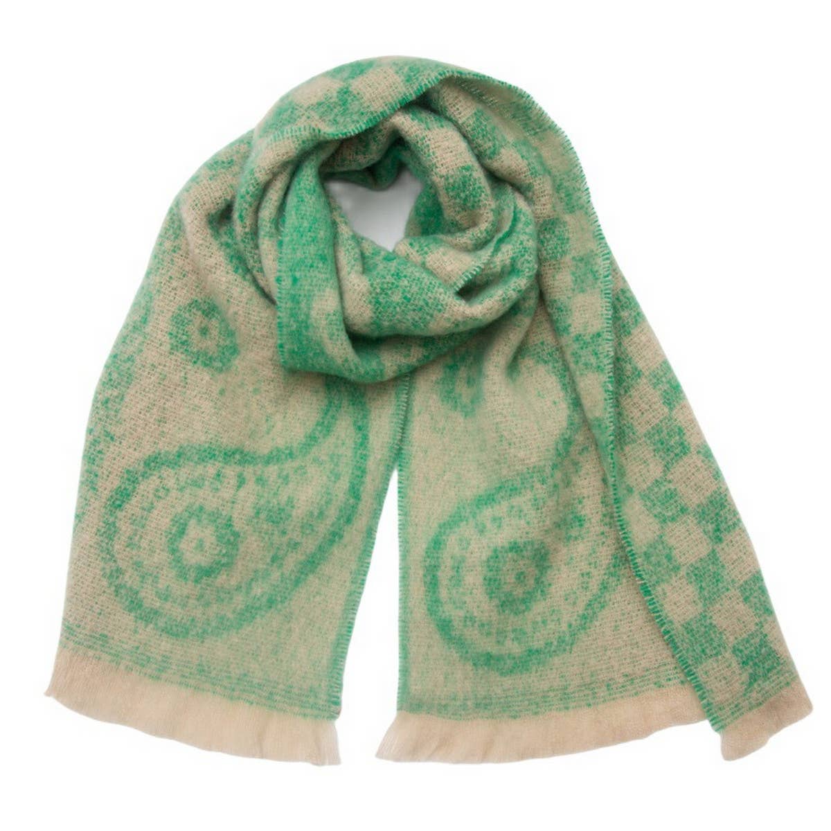 Paisley Jacquard Scarf ??Unisex Winter Shawl Wrap_CWASC0862