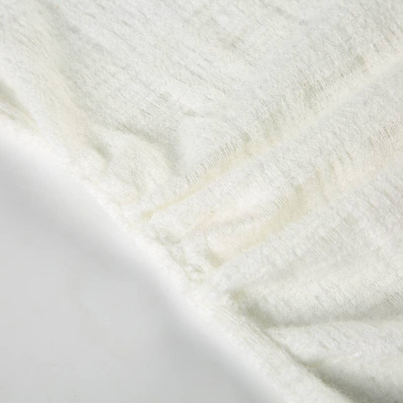 SOLID COLOR BOW AND LACE PULLOVER HALF-NECK TOP