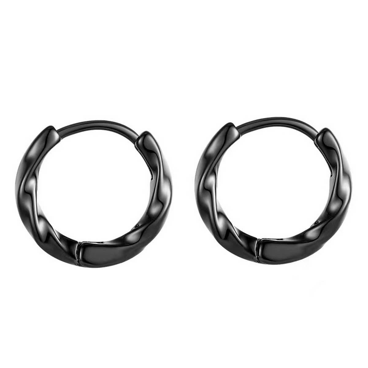 CLASSIC ROUND TWIST HOOP EARRINGS