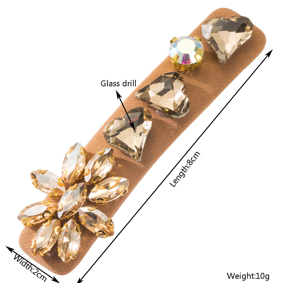 FASHIONABLE AND FRESH HEART DIAMOND SIDE HAIRPIN_CWAHA1768