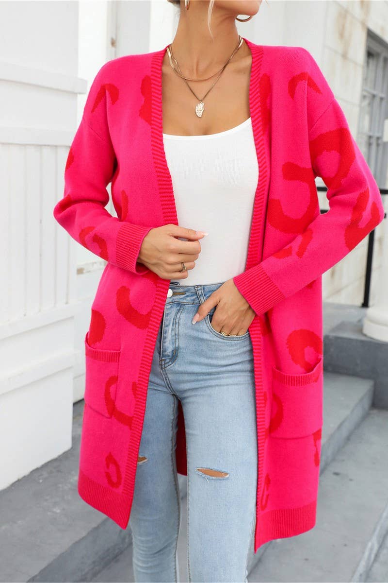 CWOCAL0508_Long Sleeve Casual Open Front Cardigan Sweater