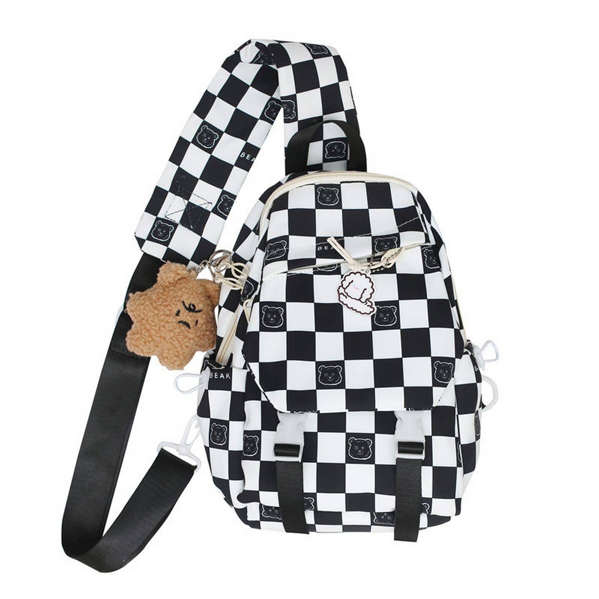 CLASSIC CONTRAST PLAID SHOULDER BAG_CWAB1607