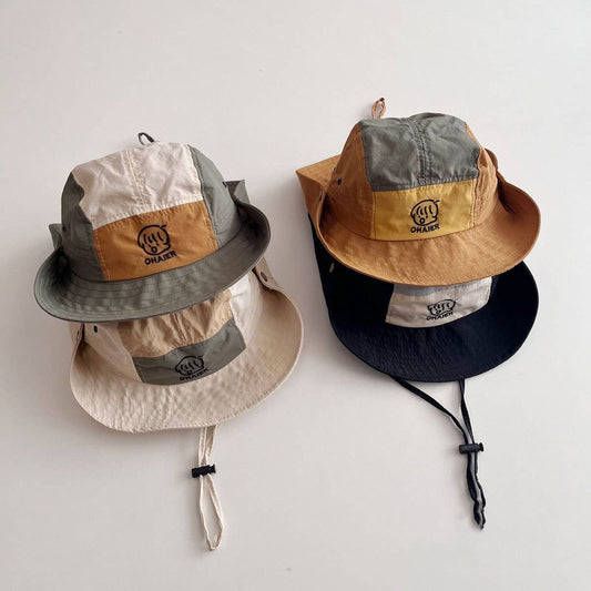 CARTOON CHILDREN'S COLOR MATCHING FISHERMAN HAT_CWAH2868