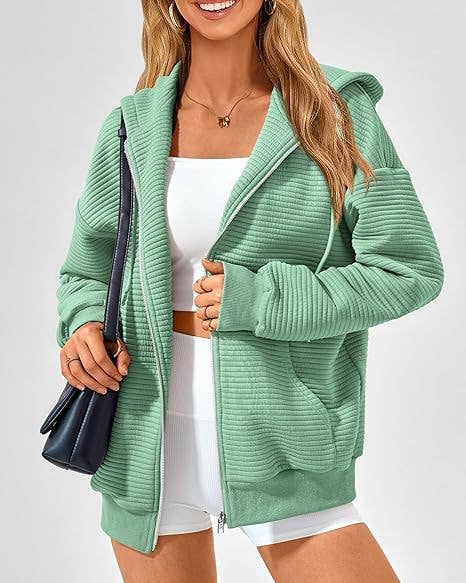 SOLID COLOR CASUAL SEASONAL ZIPPER CASUAL JACKET