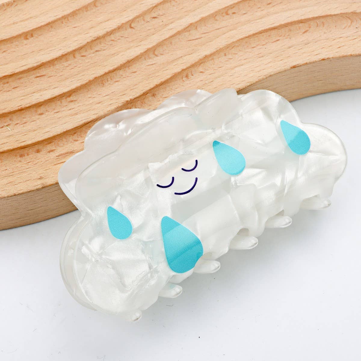 CWAHA1392_WHITE CARTOON SERIES HAIR CLAW CLIP