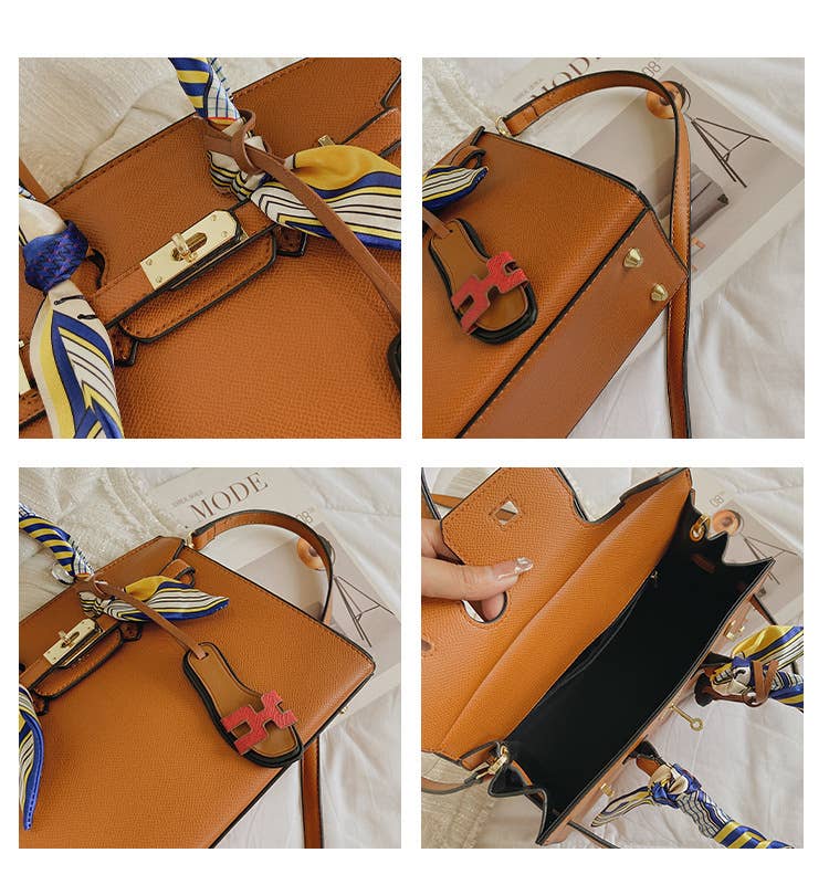 Retro large-capacity hand-held crossbody bag