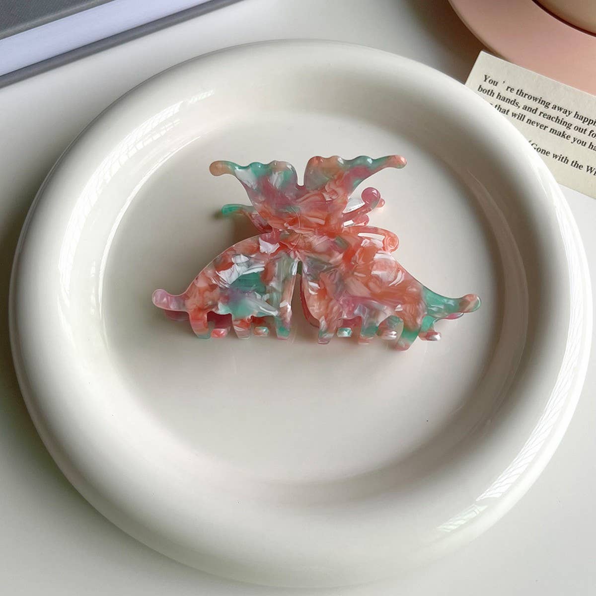 Butterfly Acetate Large Hair Claw Clip for Women_CWAHA5775