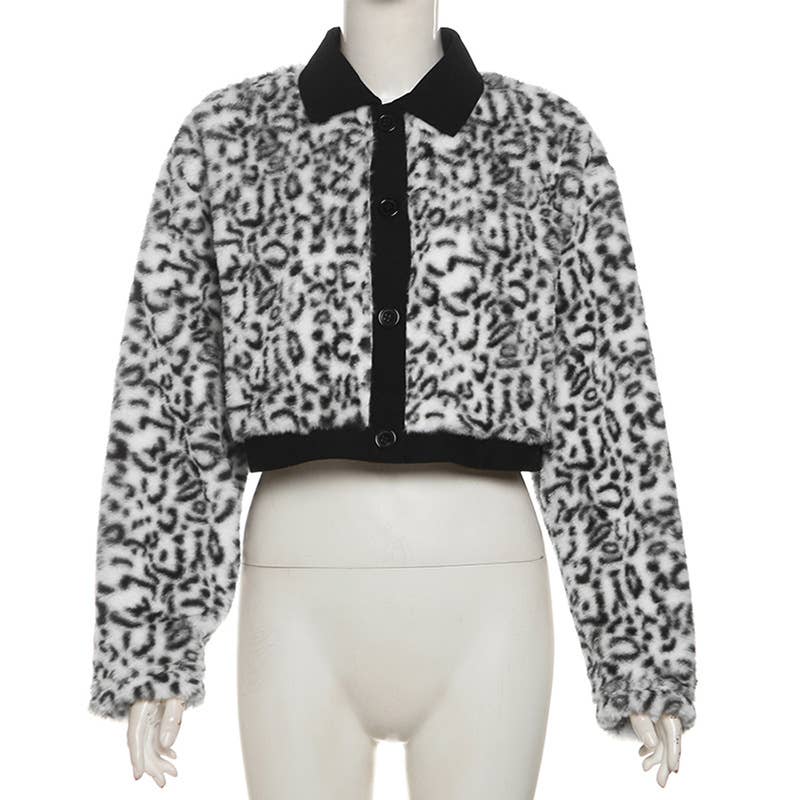 SOLID COLOR STREET FASHION LAPEL FLEECE JACKET