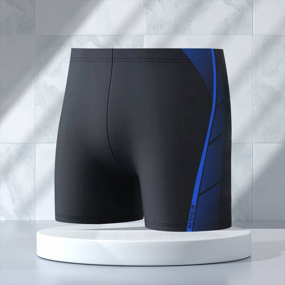 Men's High Waist Quick Dry Swim Trunks Plus Size