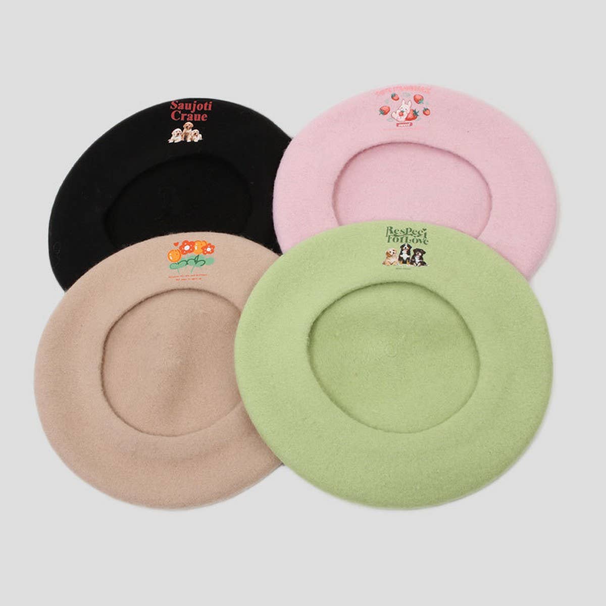 CUTE CARTOON ANIMAL PATTERN BERET_CWAH1925