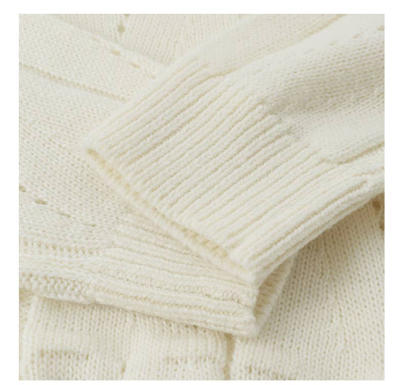 Temperament half turtleneck wool blend sweater