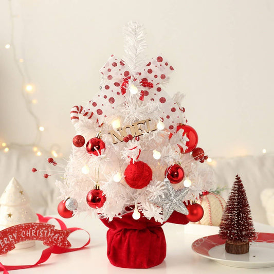 Mini Christmas Tree Set with Red Music Box Base_CWAJE5302