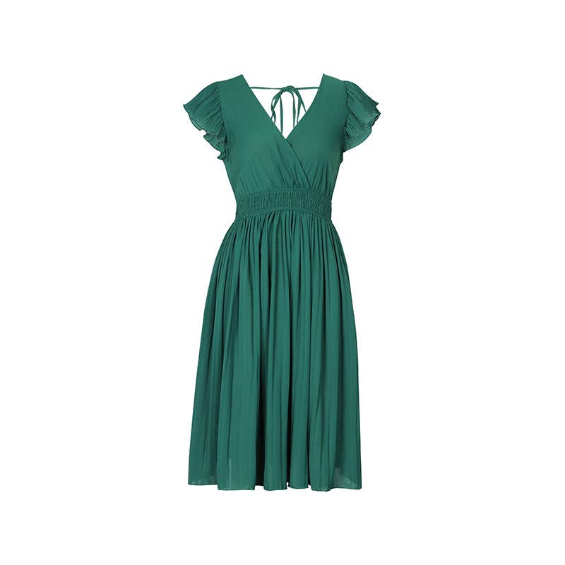 Simple,fashion and elegant solid-color dress