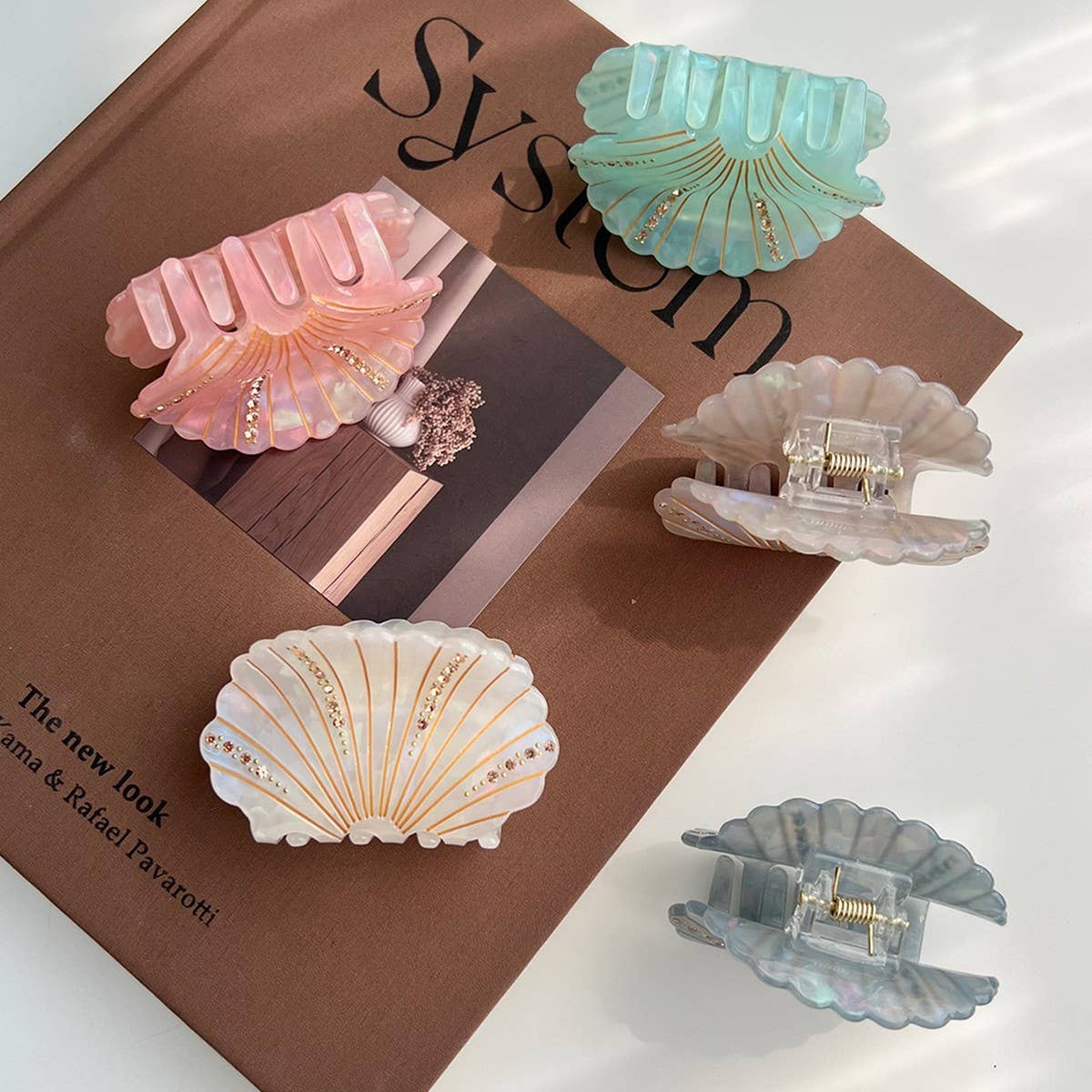 Shell Acetate Hair Claw - Ocean Chic Clip