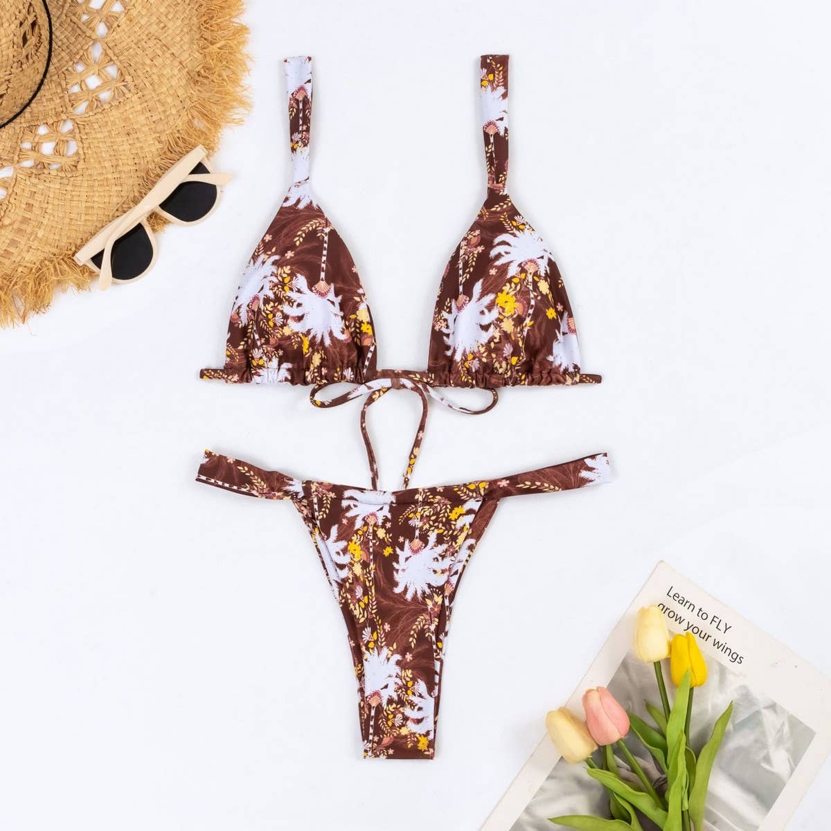 WOMEN'S PRINTED BIKINI TWO PIECE SWIMSUIT
