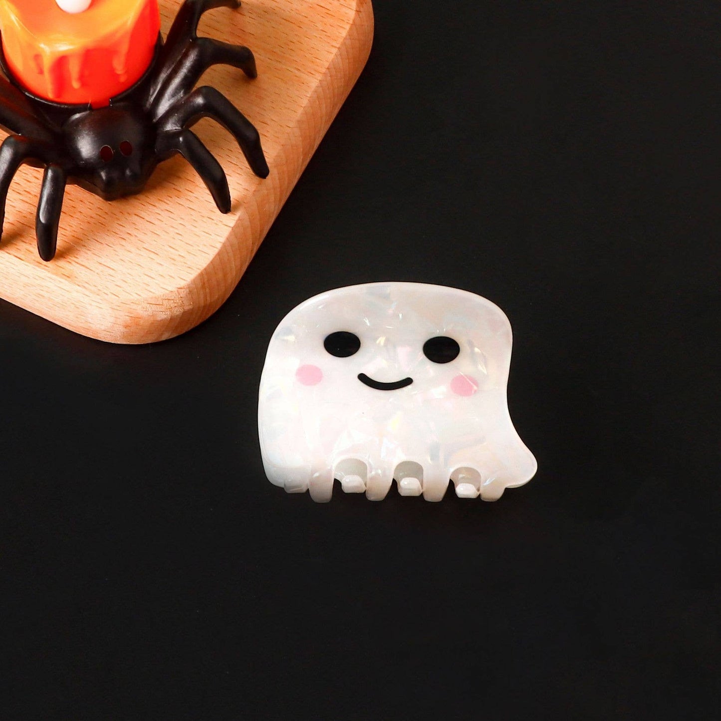 CUTE SPOOKY WHITE KID HAIR CLIP FOR HALLOWEEN