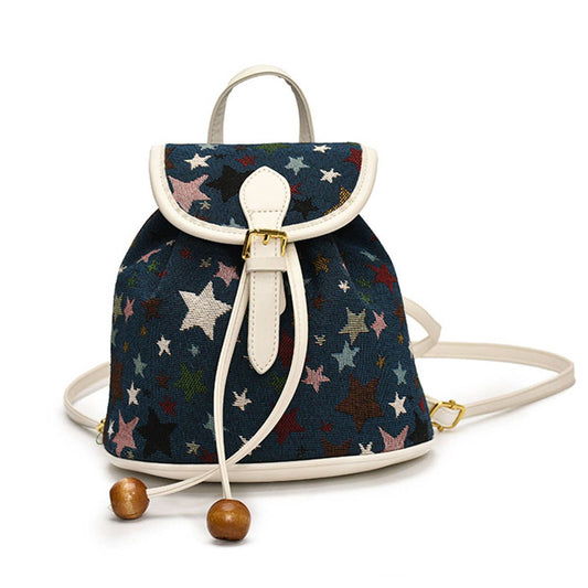 Fashionable printed casual commuting backpack