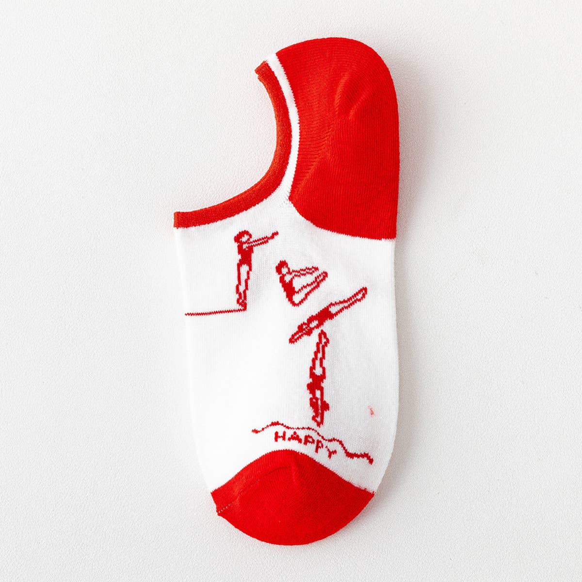 WOMEN PRINTED CUTE INVISIBLE SHALLOW BOAT SOCKS