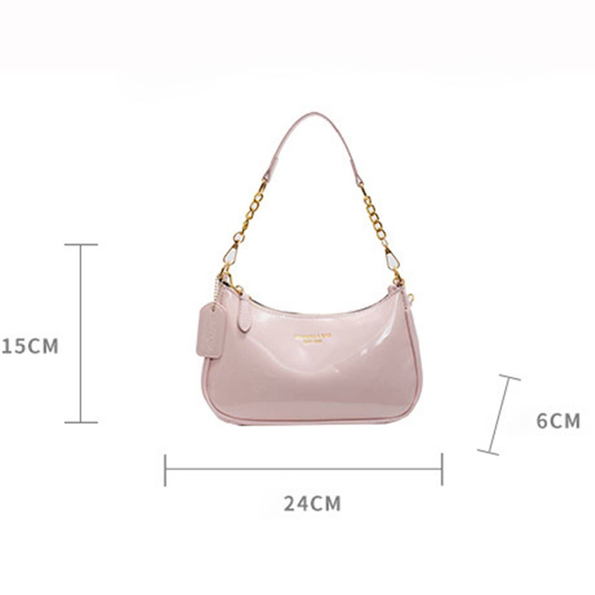 Simple PU leather glossy crossbody bag