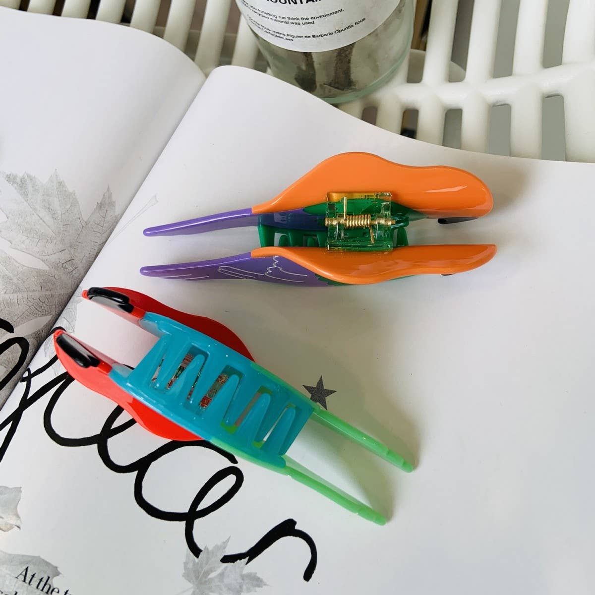 Parrot Bird Acetate Hair Claw ??Cute Summer Clip_CWAHA2149