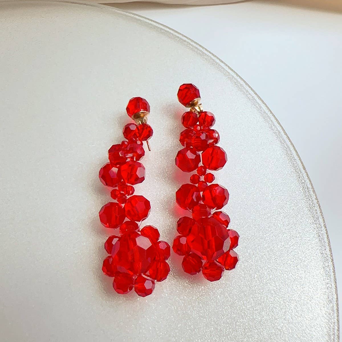 LIGHT LUXURY CRYSTAL FLOWER VERSATILE EARRINGS