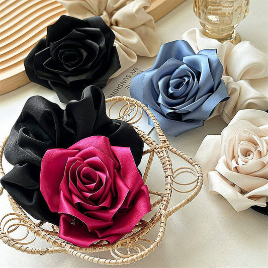 2024 SWEET LARGE ROSE HAIR TIE_CWAHA1366