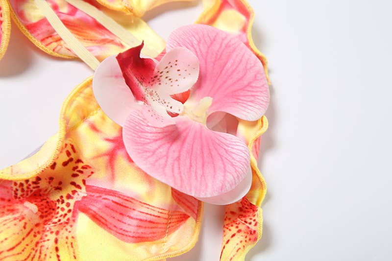 Sexy Halter Tie Floral Bikini Set