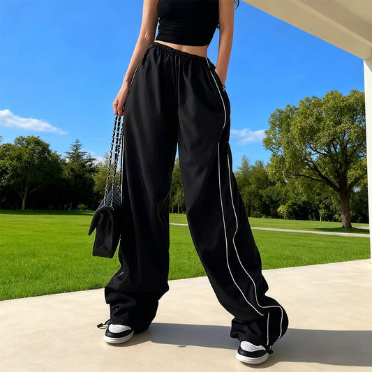 Loose striped hip-hop sportswear pants