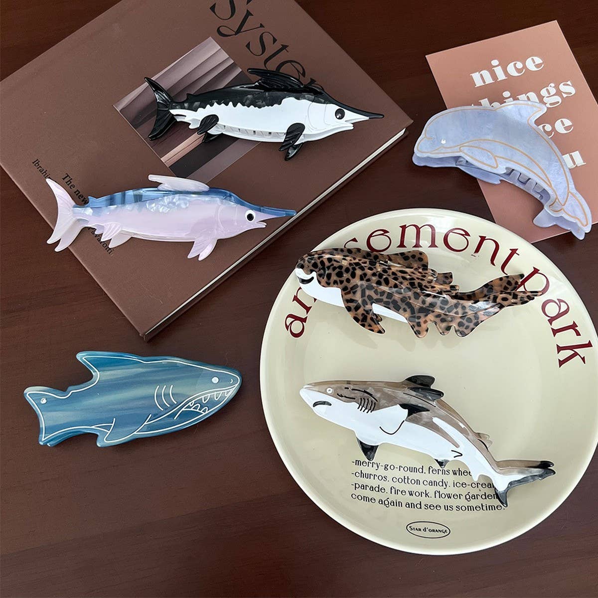 Ocean Series Hair Claw, Dolphin Shark Seal Clip_CWAHA5759