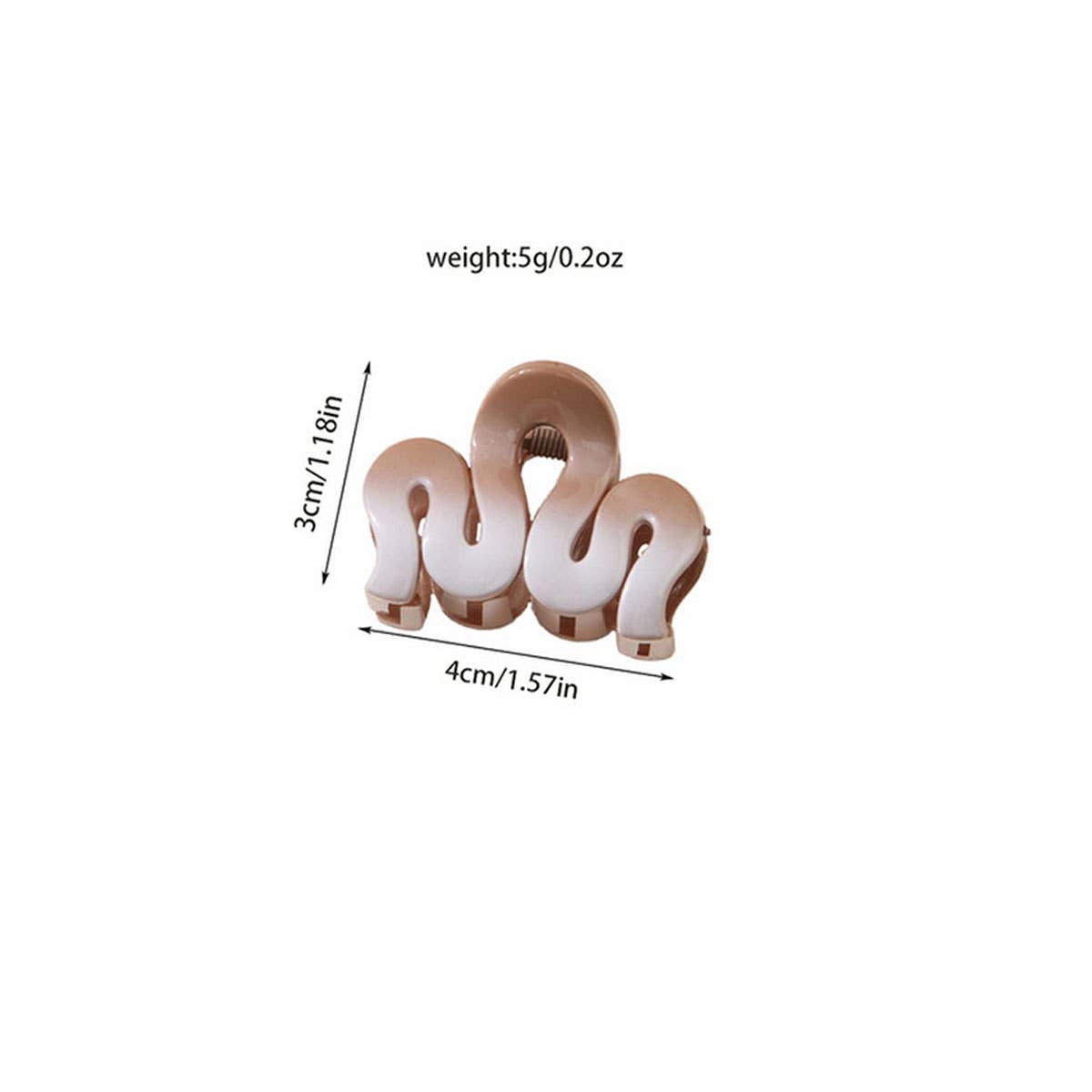 Wave gradient color half hair clip shark clip