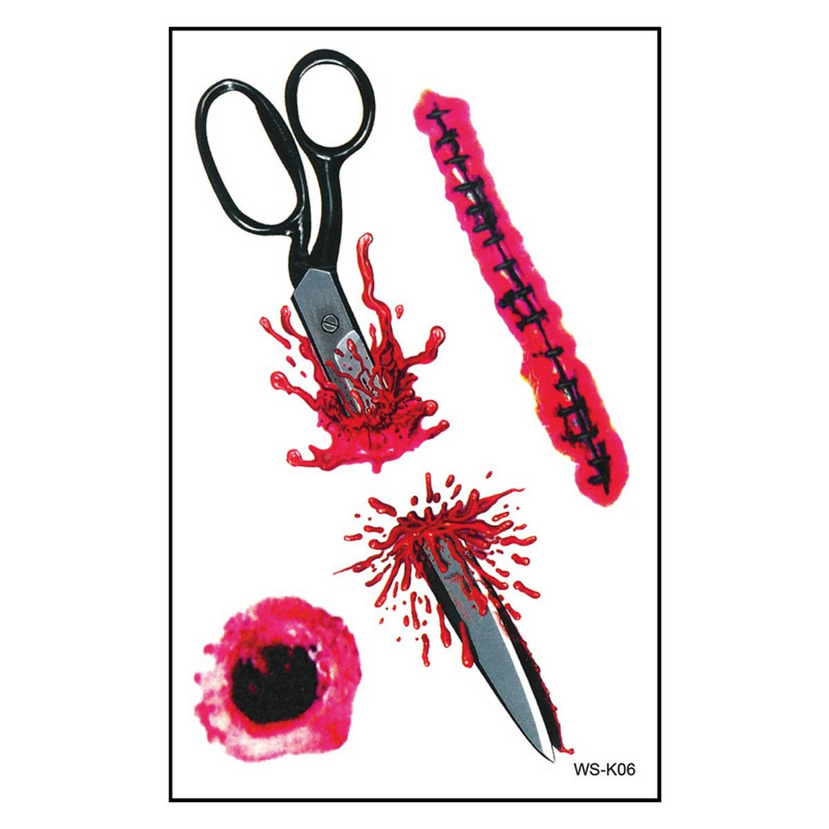 Halloween Scar Tattoos ? Bloody Wound Stickers