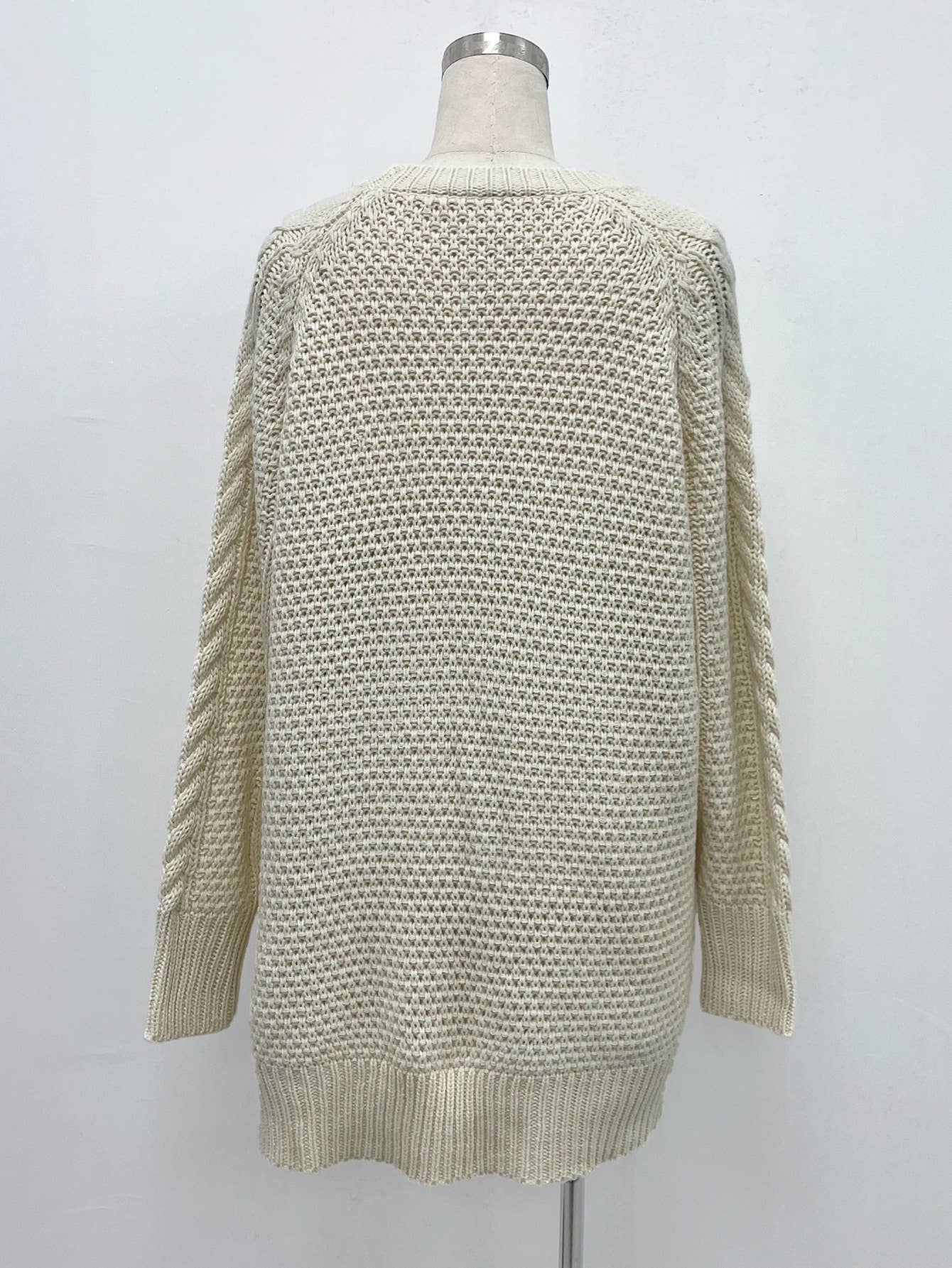 Round neck all match knit lazy wind wool dress