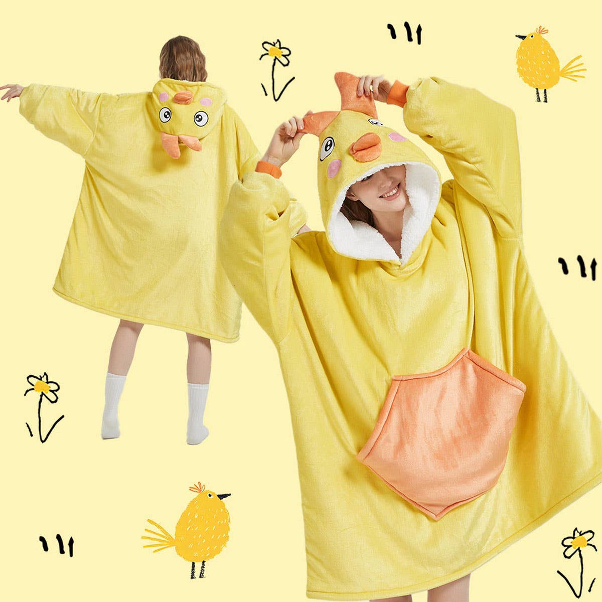 Couple¡¯s Panda Cartoon Long Sleeve Hoodie Pajamas