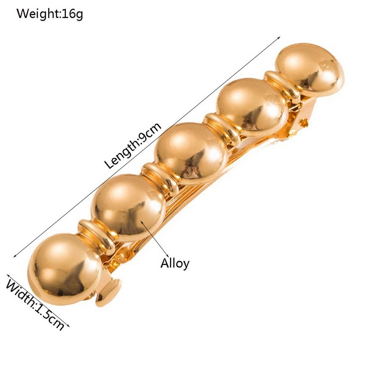 Sleek Geometric Metal Spring Hair Claw Clip_CWAHA6193