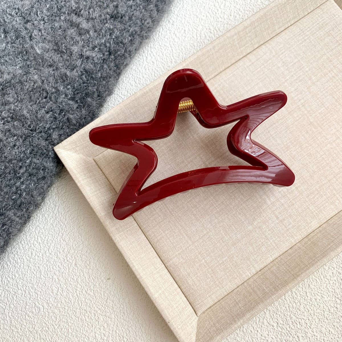 CWAHA4448_NEW RED ELEGANT AND HIGH-END HAIRPIN