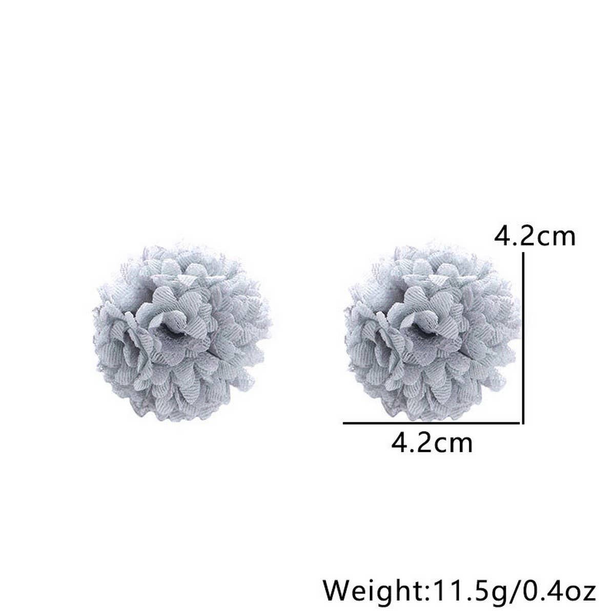 Vintage Rose Fabric Stud Earrings ? Handmade Chic